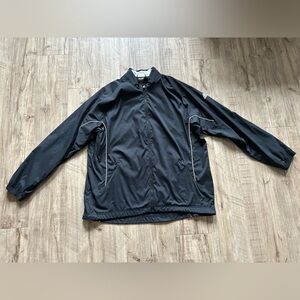 Adidas 2XL Golf Climaproof Wind Men's Black Windbreaker Jacket athleisure sports